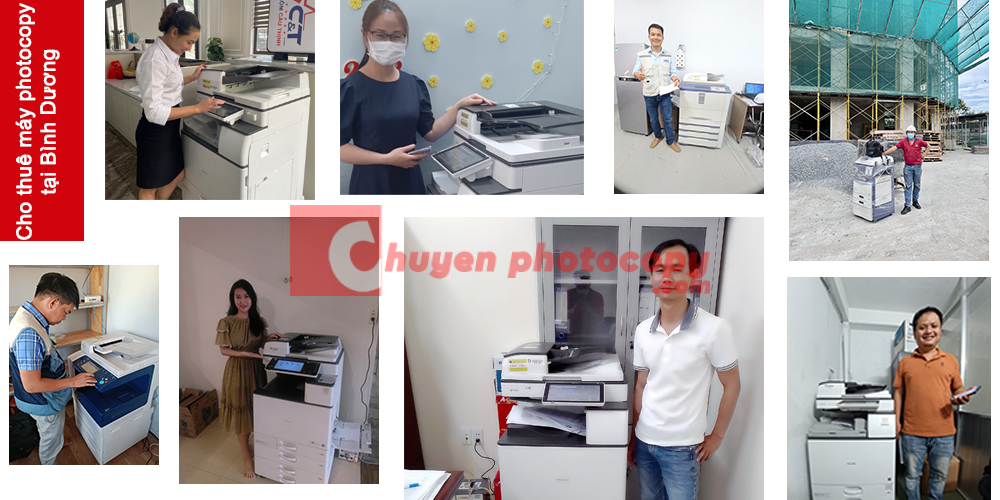 Khách hàng thuê máy photocopy tại bình dương