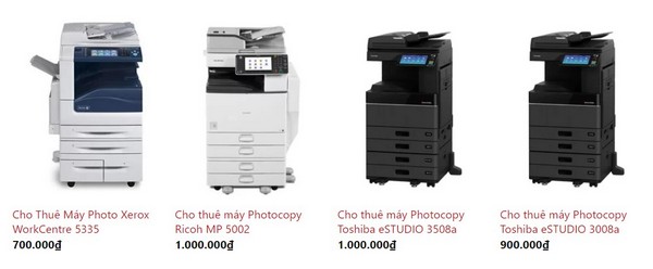 Cho thuê máy photocopy chính hãng
