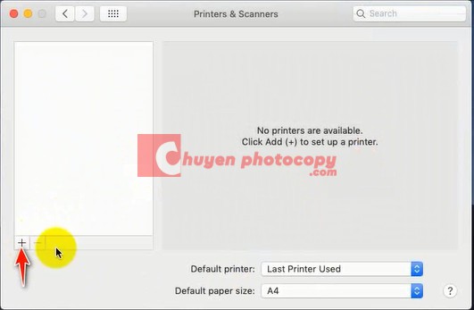 Thêm máy photocopy của bạn vào MacOS
