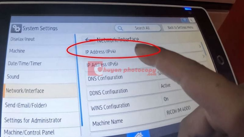 Tiếp tục đi đến IP Address (IPv4)