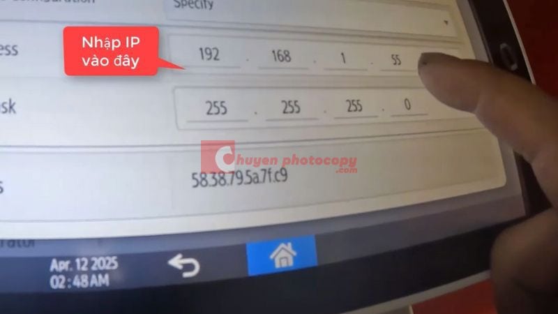 Nhập IP vào đây
