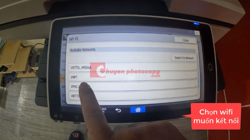 Tìm cài đặt mạng WiFi