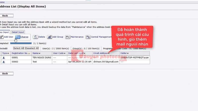 Chọn vào Add Uers