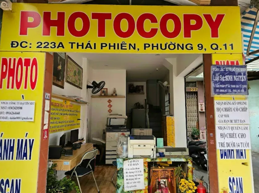 Danh sách các tiệm photocopy gần đây tại Quận 11