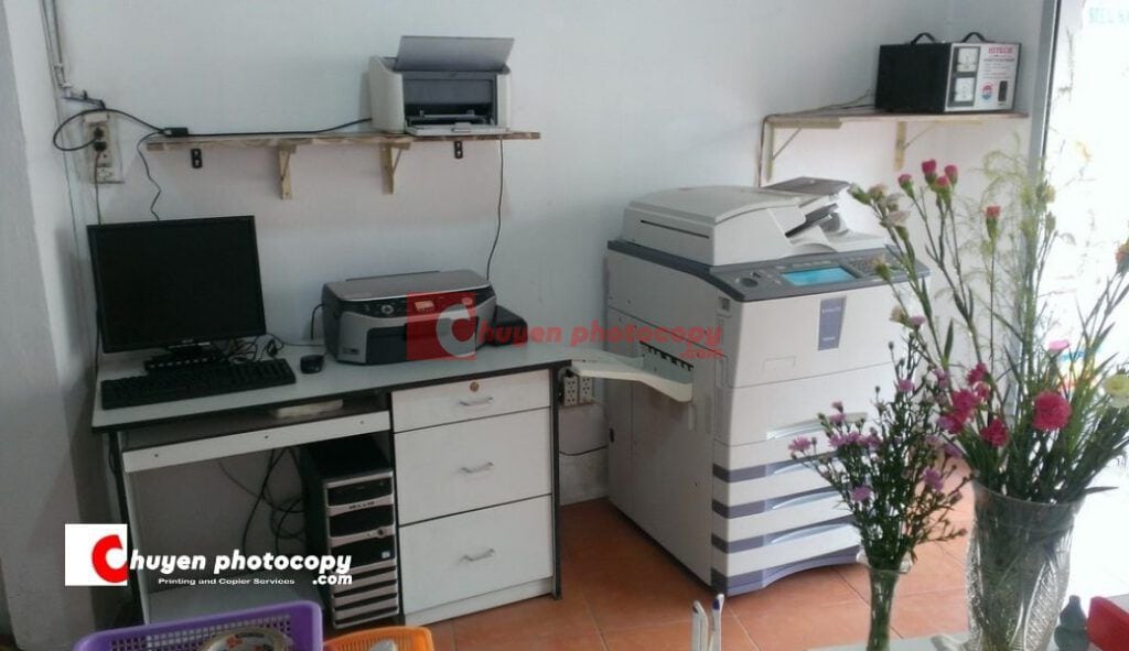 Địa điểm mở tiệm photocopy rộng bao nhiêu?